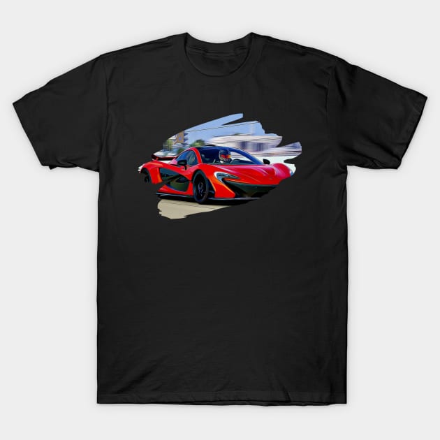 McLaren P1 Art Print T-Shirt by SynchroDesign